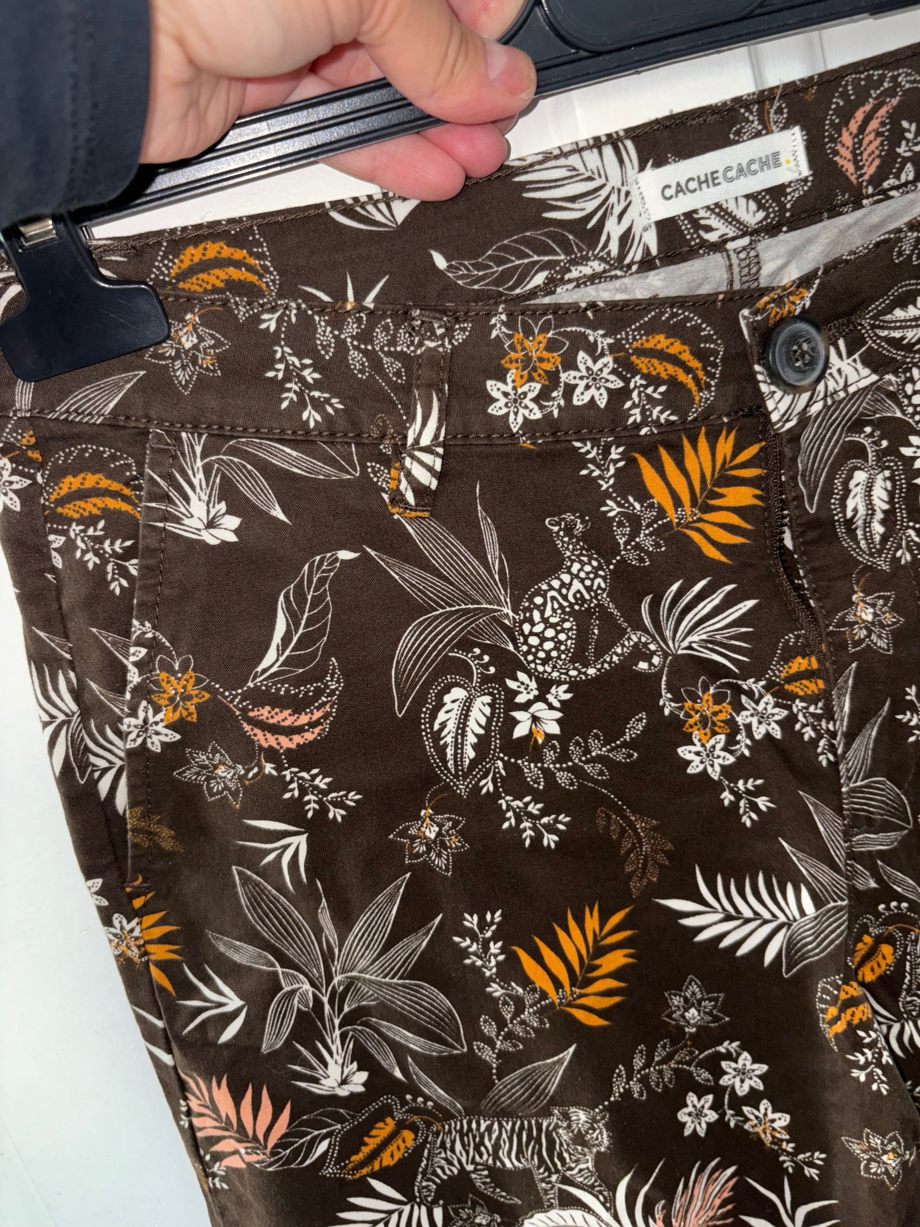 Pantalon Chino à motif chocolat taille 36