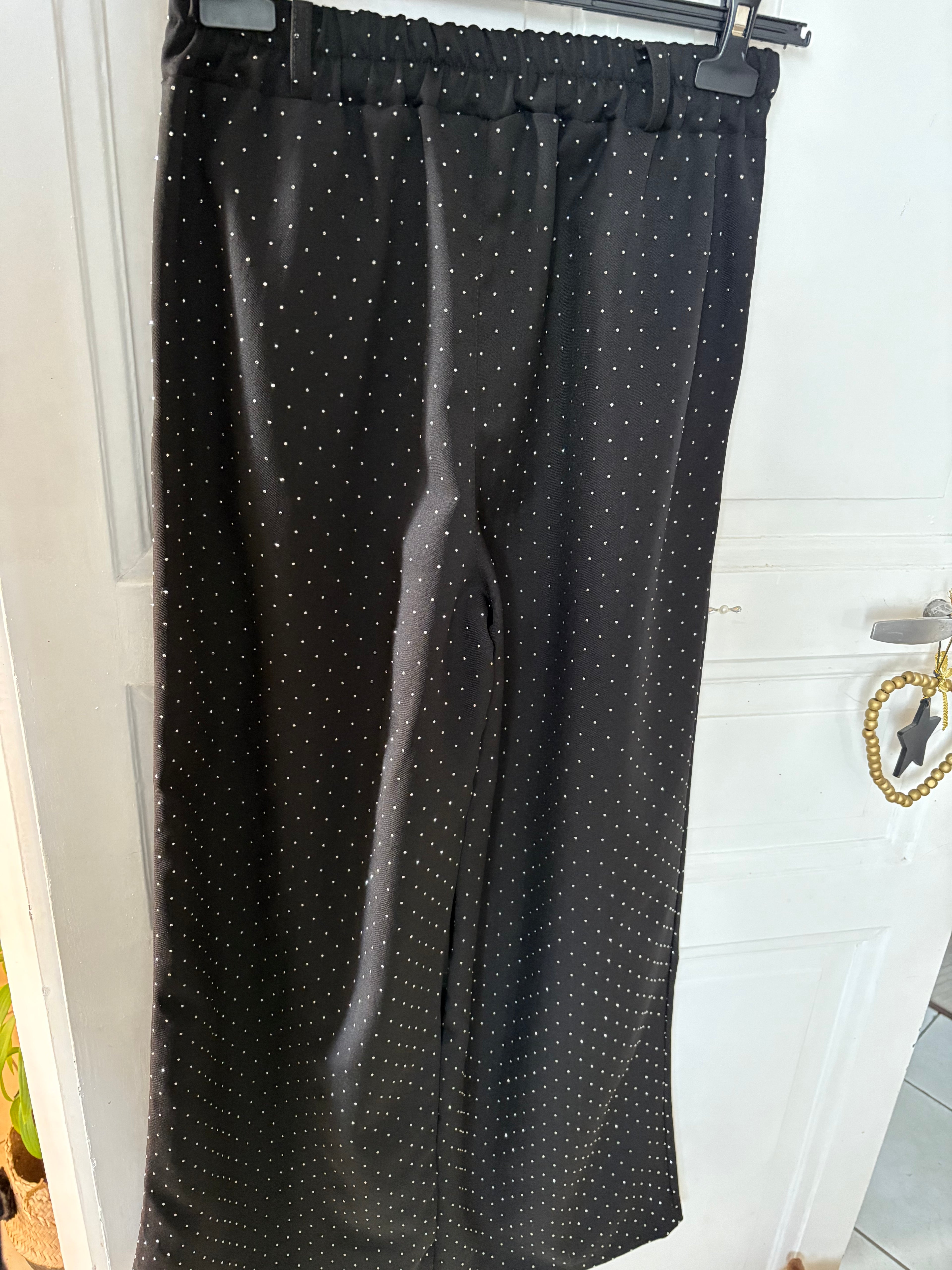 Pantalon noir paillettes argenté New collection taille M