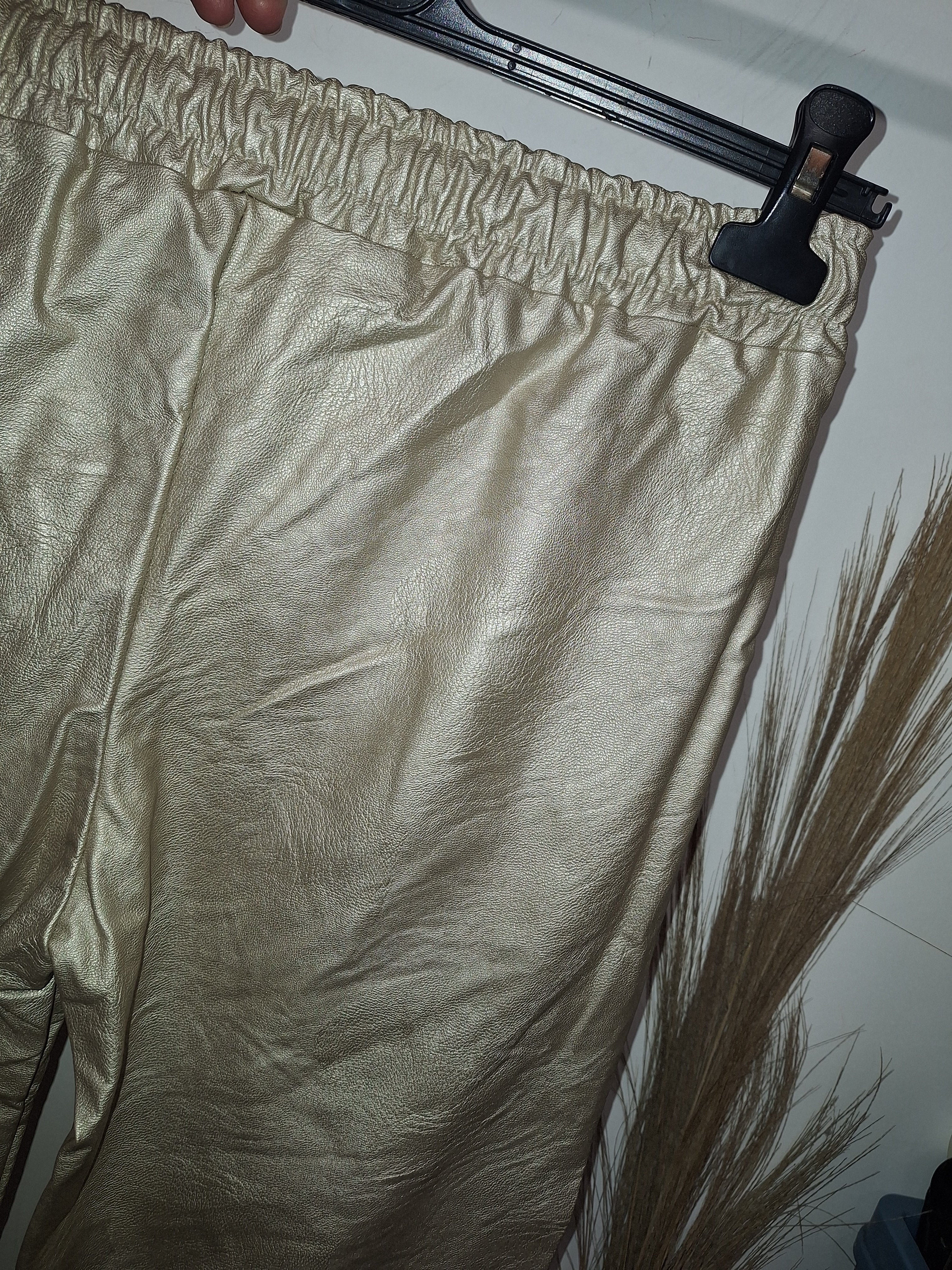 Pantalon doré huilé neuf Izzy made in italy taille XL