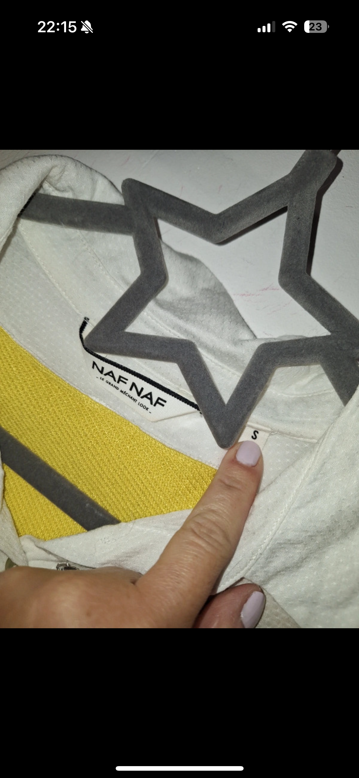 Tee shirt maille col de chemise Naf Naf taille S