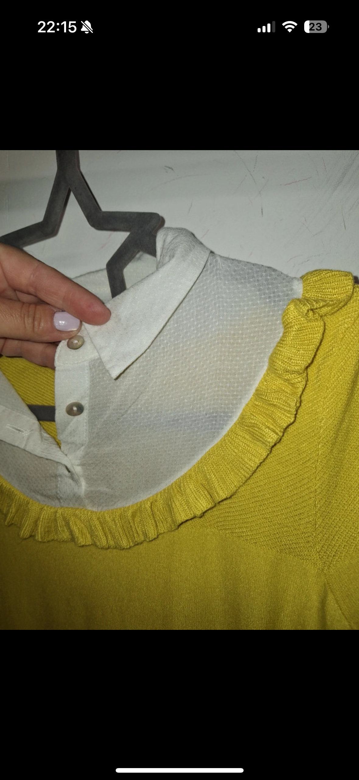 Tee shirt maille col de chemise Naf Naf taille S