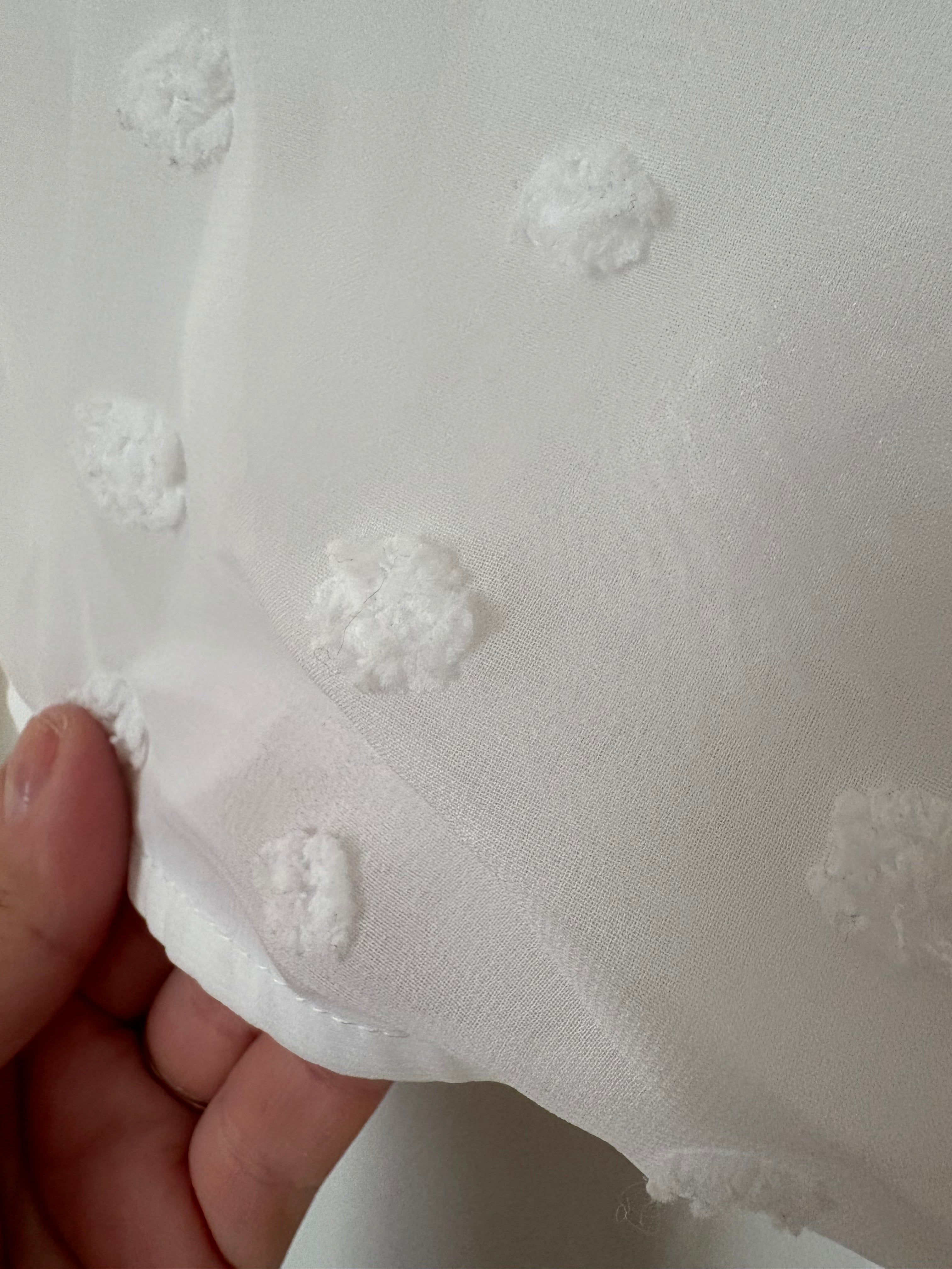 Blouse manches longues plumetis blanc taille L shein