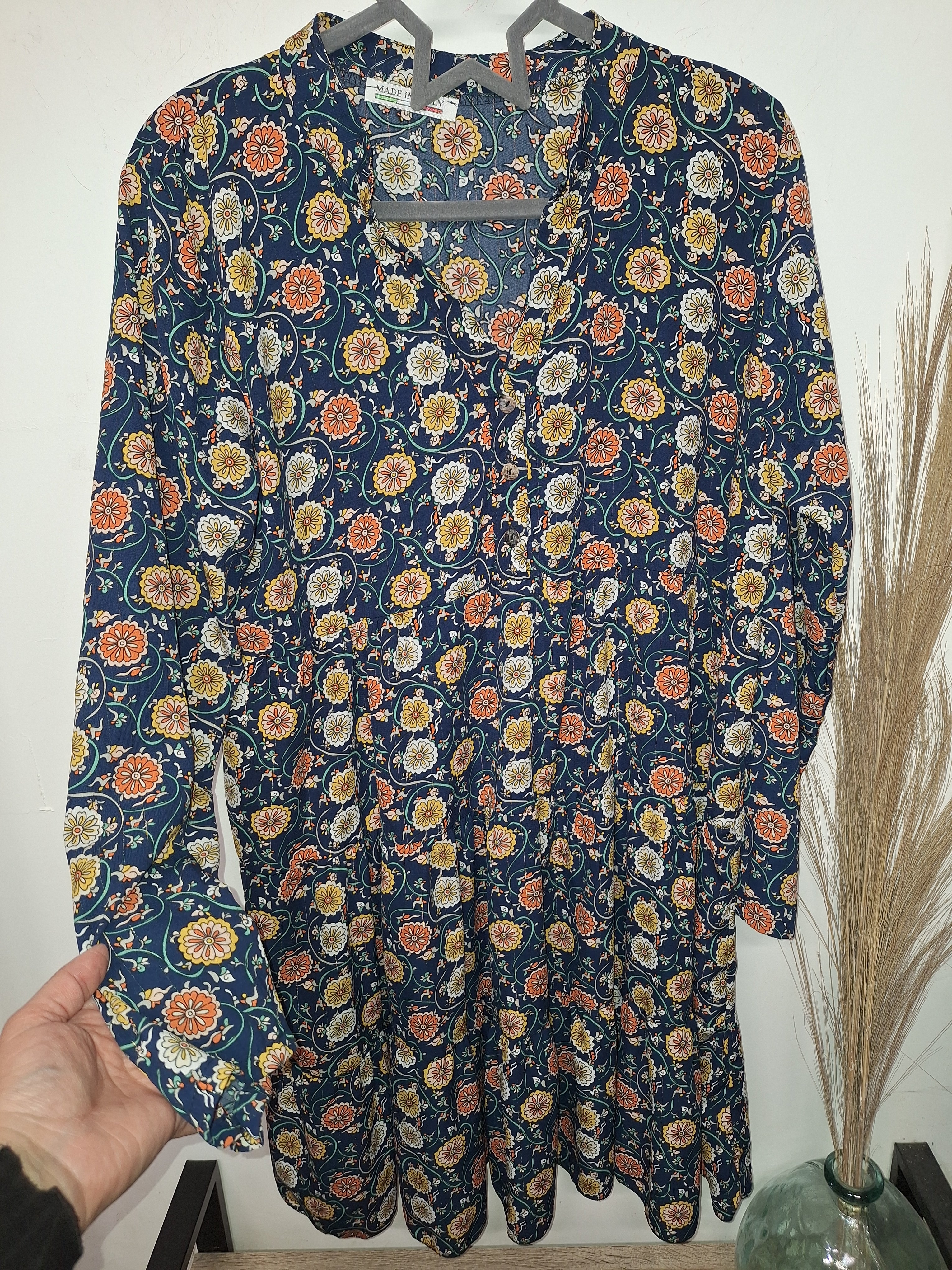Robe motif automne taille XL Made in Italy