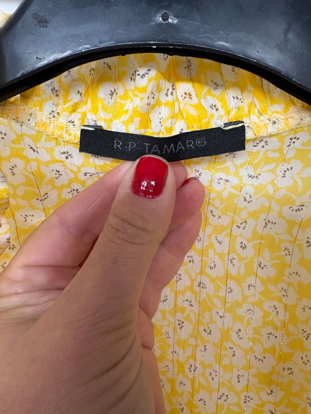 Blouse voile fleurie jaune taille M