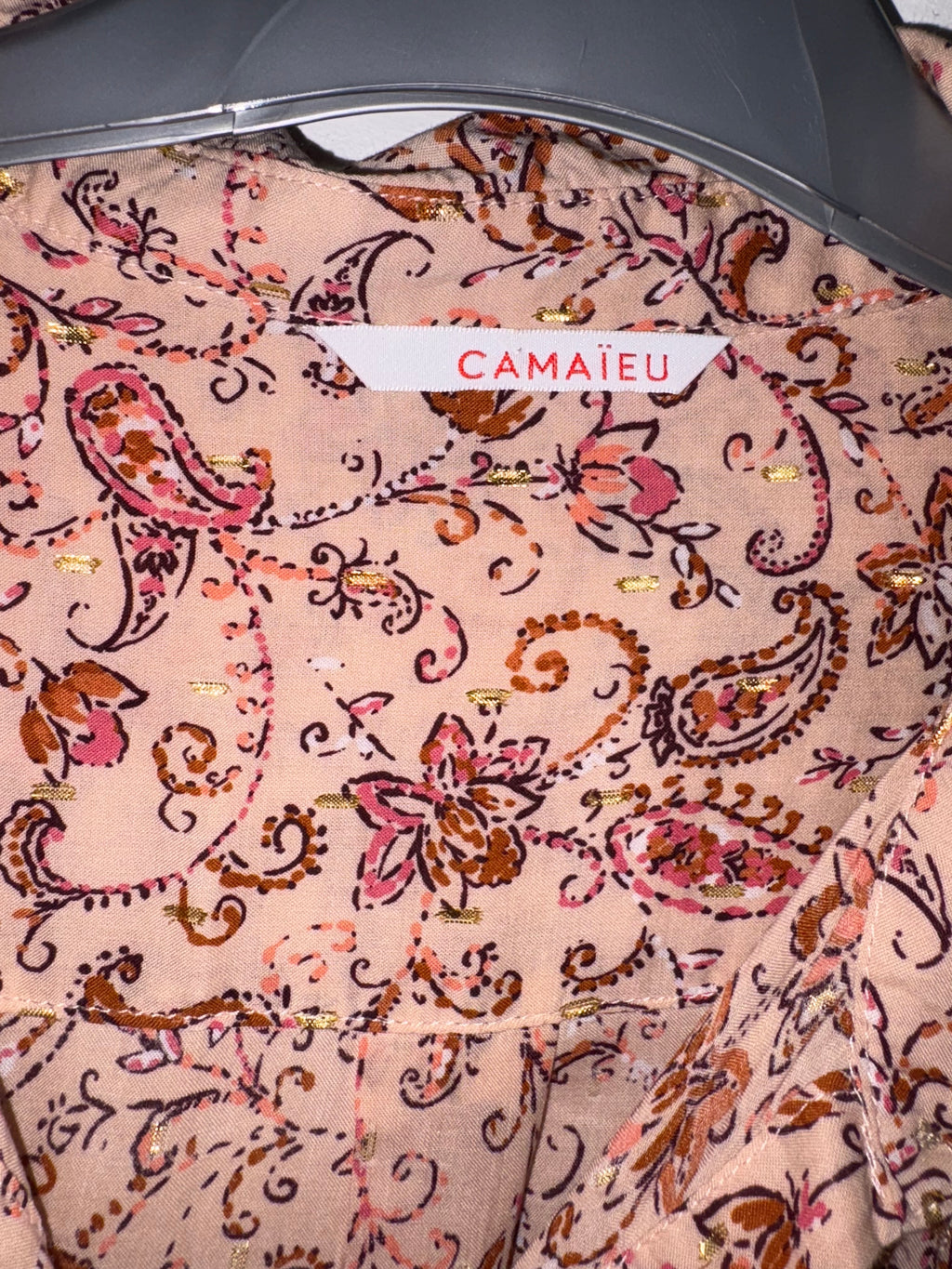 Blouse chemise motif Camaïeu taille M