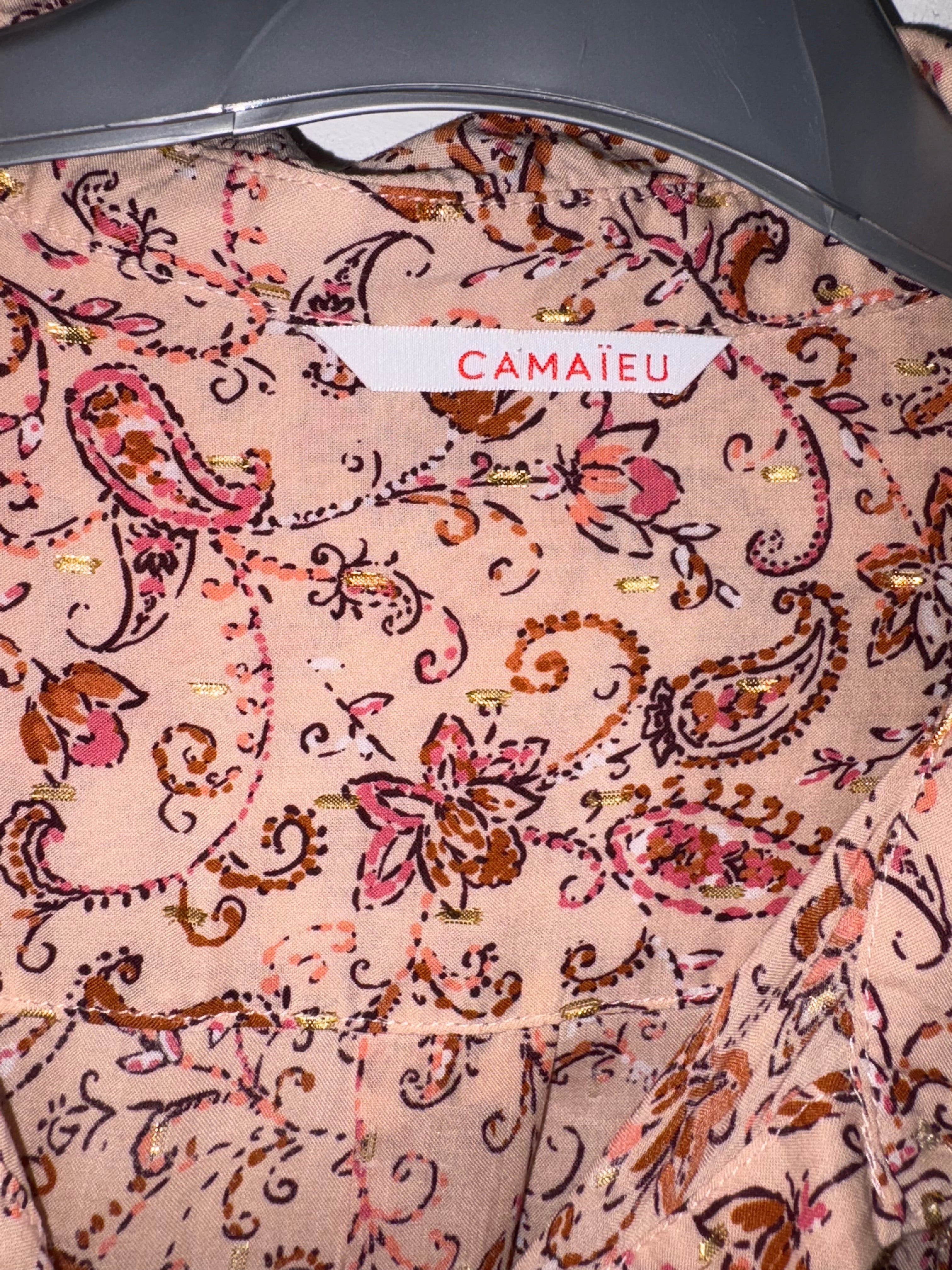 Blouse chemise motif Camaïeu taille M