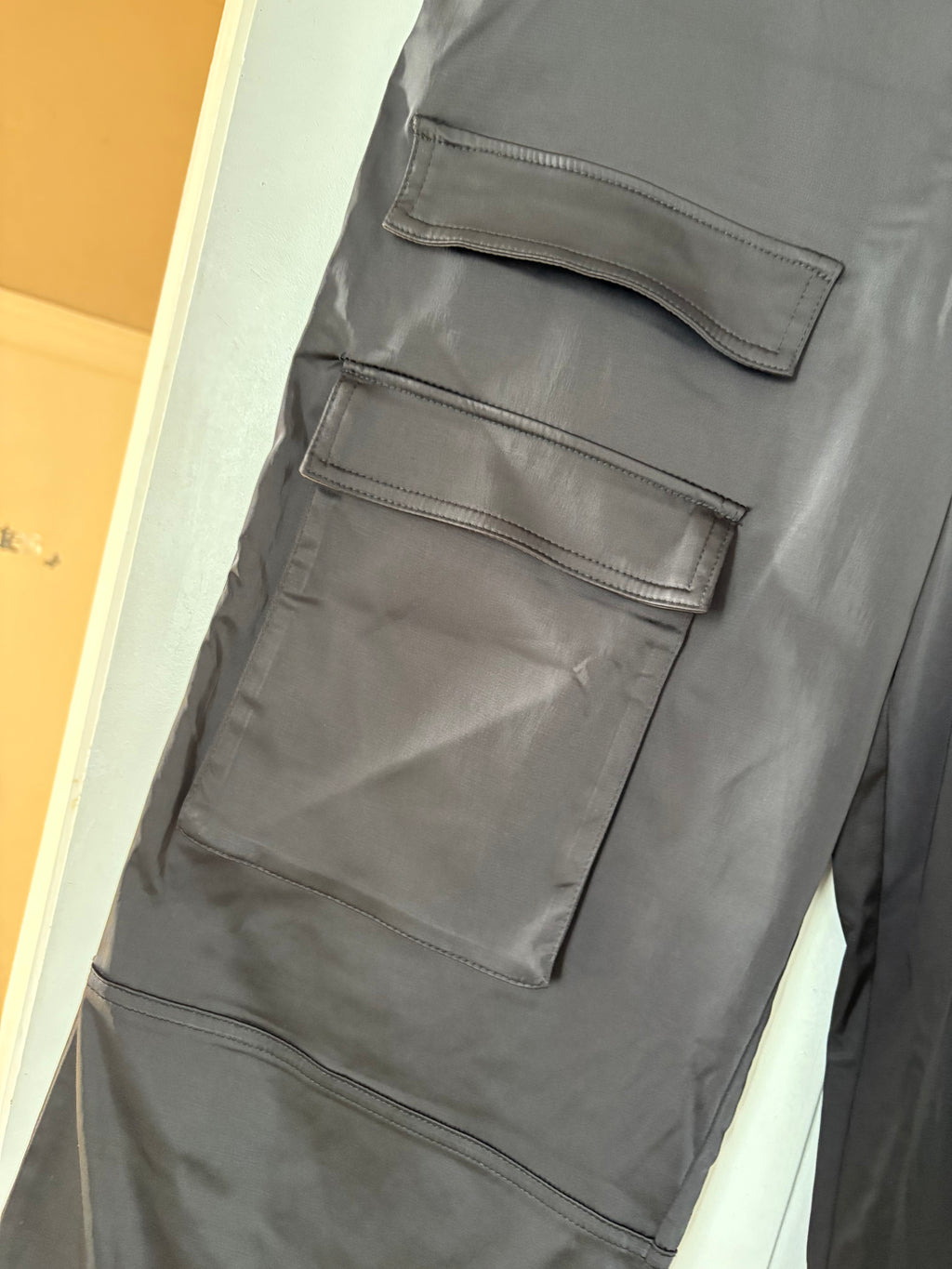 Pantalon satin jambes larges Zara taille M