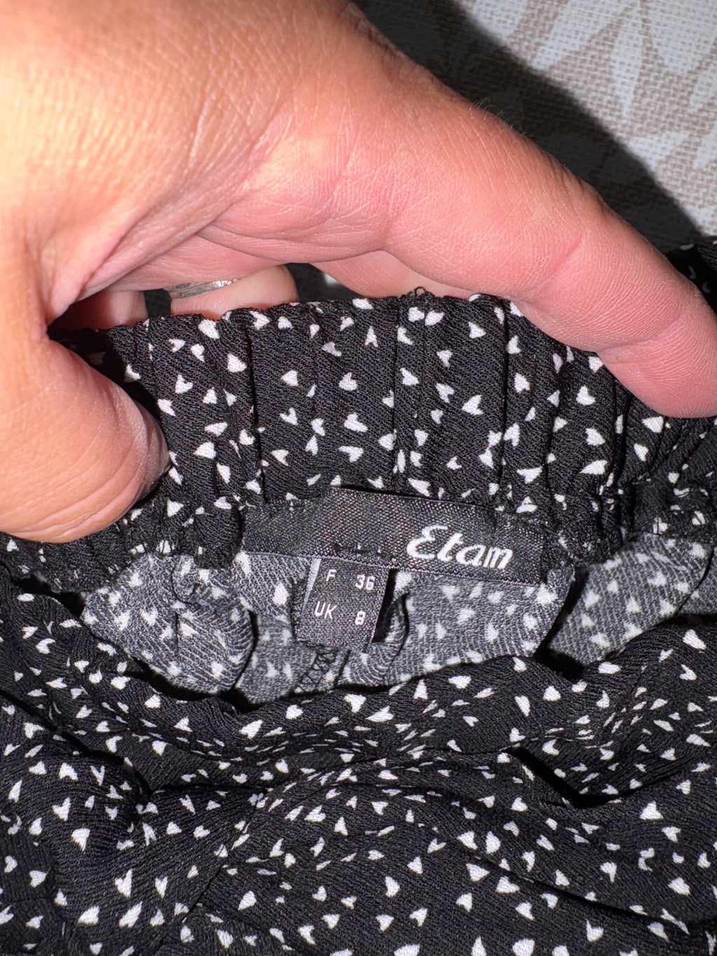 Pantalon jambes ample taille 36 motif cœur Etam