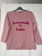 Sweat-shirt fin rayé Mademoiselle en basket taille M