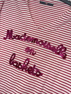 Sweat-shirt fin rayé Mademoiselle en basket taille M