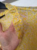 Blouse voile fleurie jaune taille M