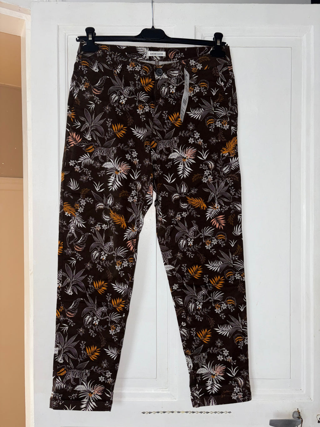 Pantalon Chino à motif chocolat taille 36