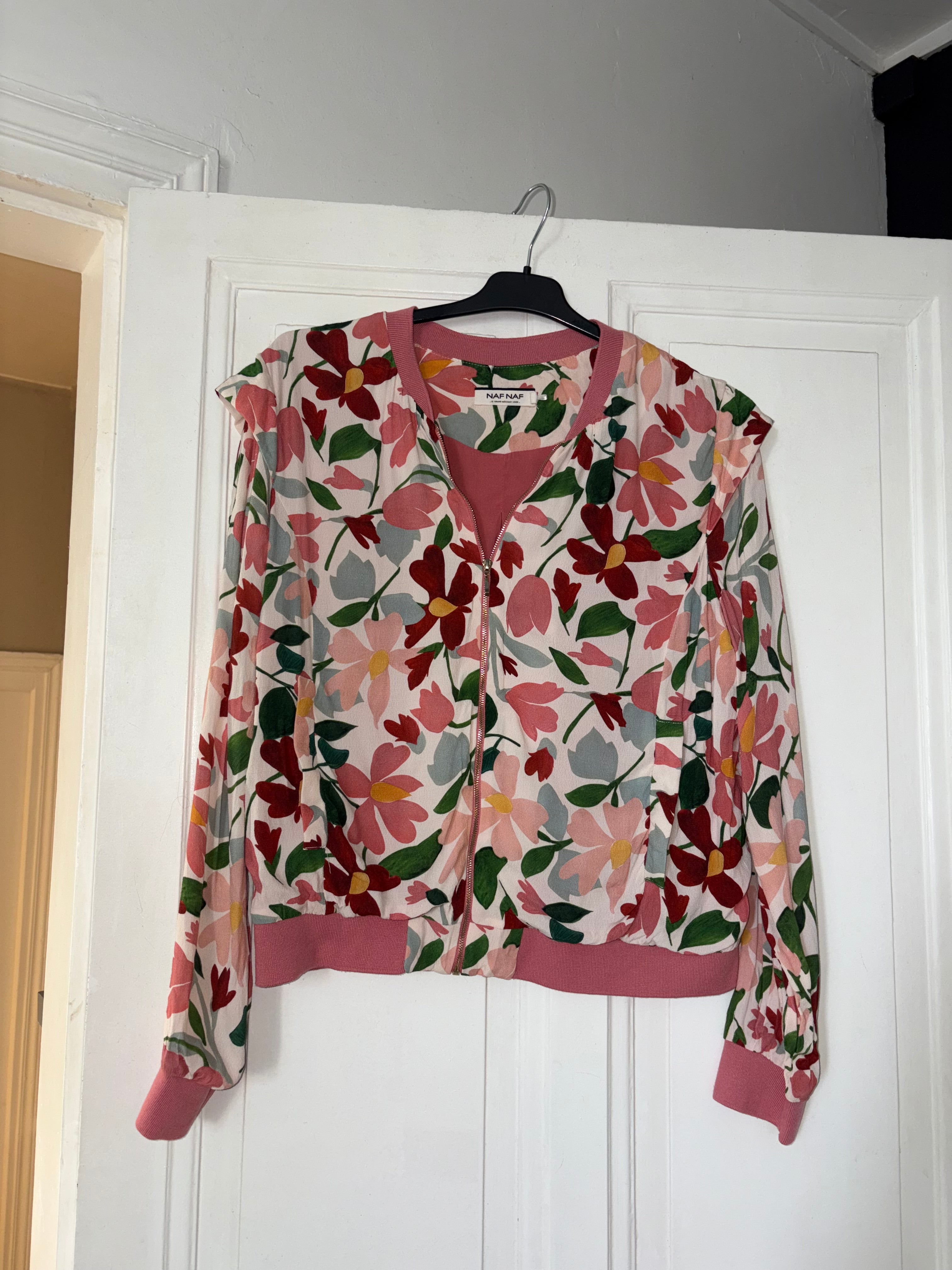Veste bombers fleurie Naf Naf taille L
