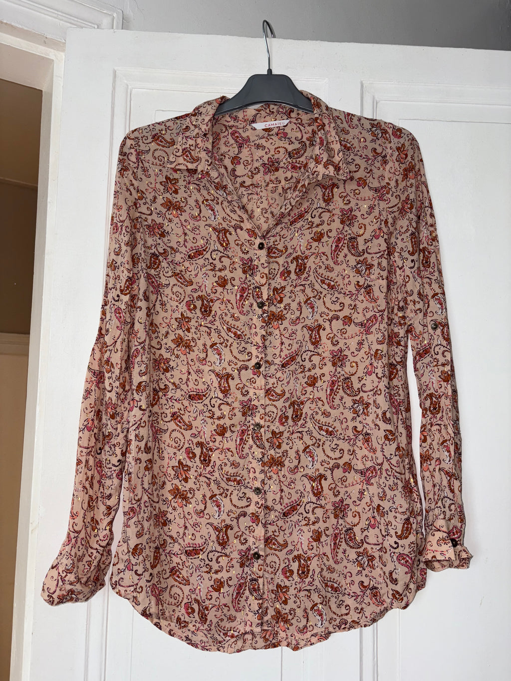 Blouse chemise motif Camaïeu taille M