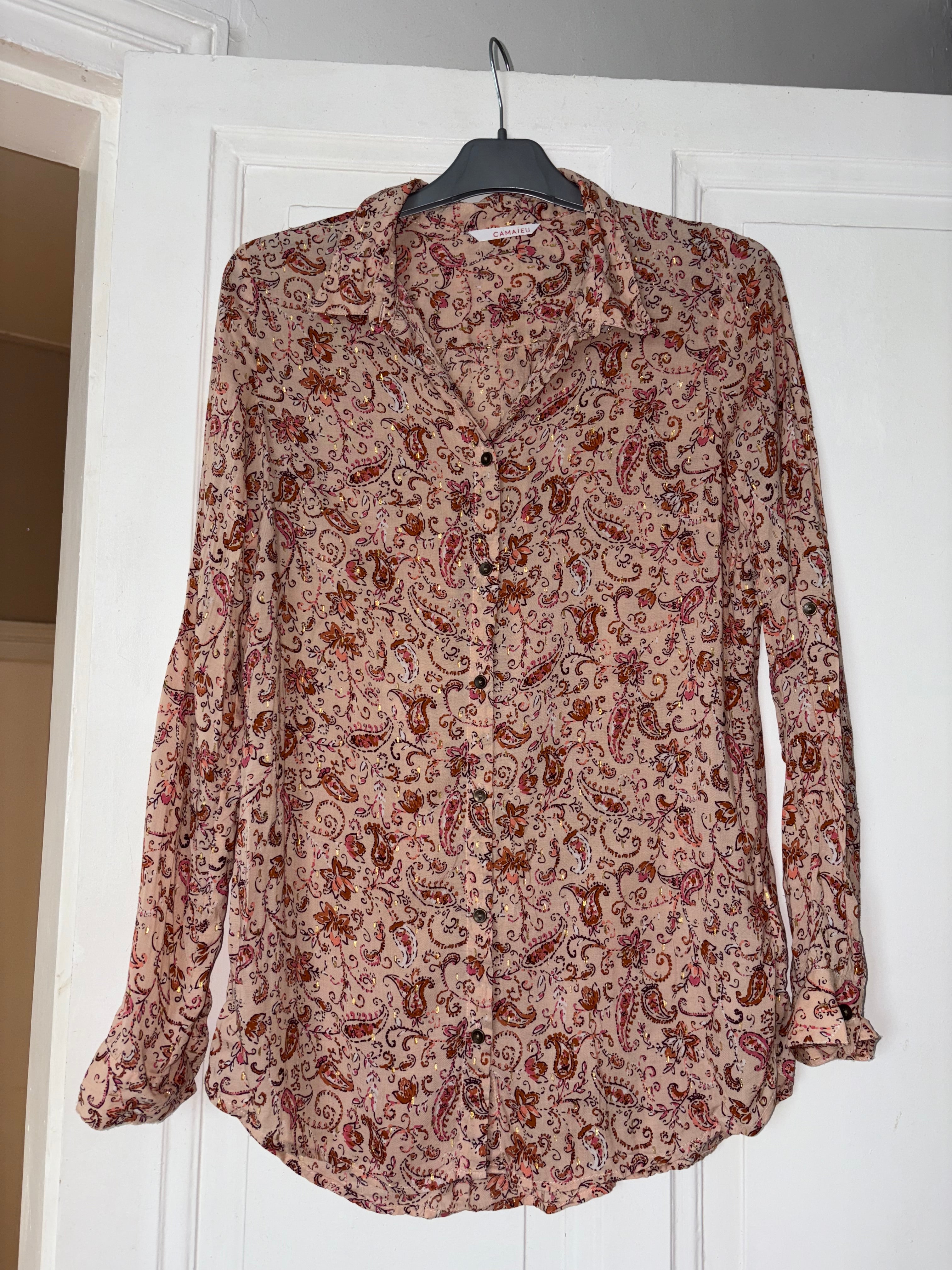 Blouse chemise motif Camaïeu taille M