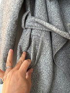 Manteau gris taille unique avec ceinture New Collection